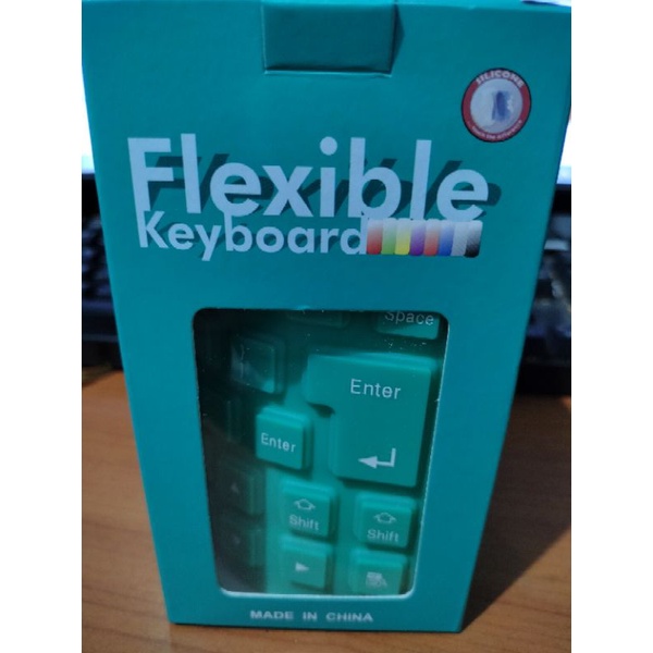 keyboard usb flexible gulung anti air packing dus