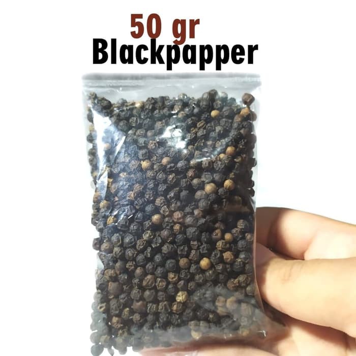 

lada hitam kemasan 50gr bumbu black paper campuran bahan masakan