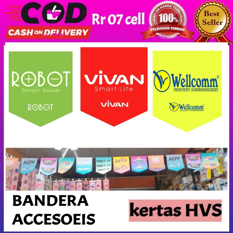 

BANDERA HIAS KONTER DAN PHONCEL ROBOT DAN VIVAN D83J