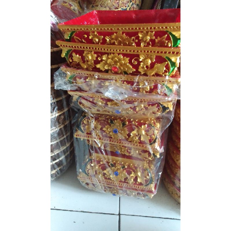 Wadah Fiber tempat sodan fiber 18cm ukir bali