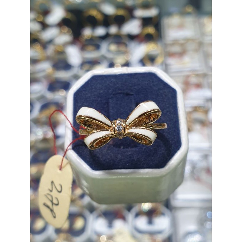 cincin emas 700 pita putih size besar