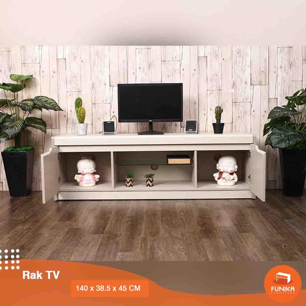 FUNIKA VR-1401 - Rak TV / Meja TV Minimalis Modern / Rak TV Minimalis Modern / Lemari TV / Meja Ruan