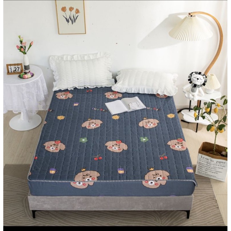 sprei sulthan waterproof ukuran 160x200cm motif karakter-Abu bear