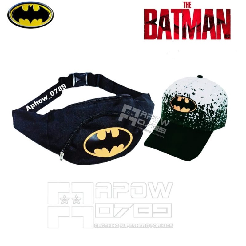 PDF paket 2in1 waist bag dan topi batman anak tas slempang anak topi anak batman terbaru 2in1 waistbag anak