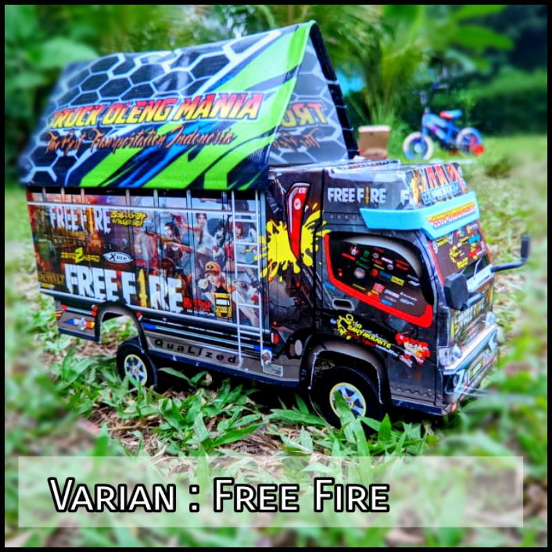 Mainan Miniatur Truk Oleng Roda Kayu