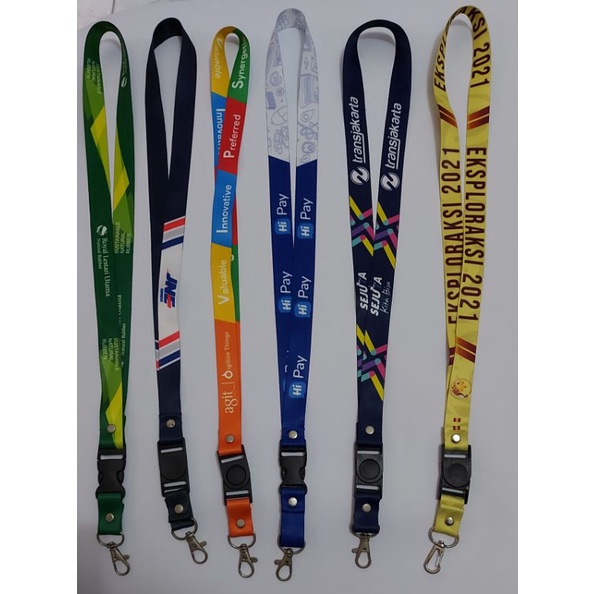 

Tali Id Card Holder Printing 2 Muka Lanyard Sublim 2cm Tali Id Card Printing 2 cm Tali Nametag Tissue 2 cm