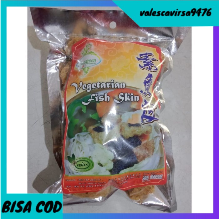 

⭐BISA COD⭐ Evergreen Vegan Fish Skin 150gr Shu Yi Phi Su Yu Pi Kulit Ikan + nori