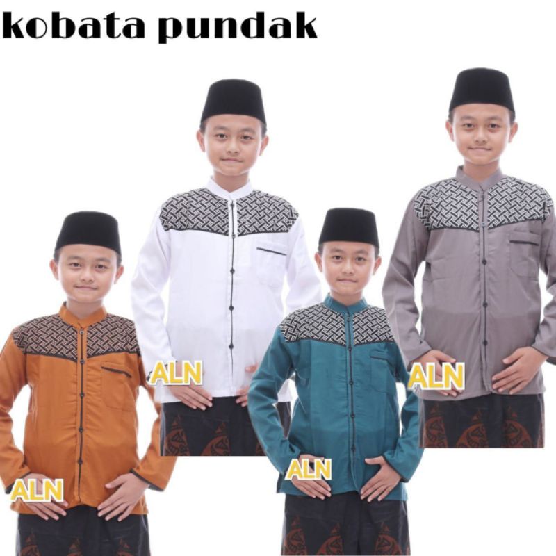 Baju Koko anak anak motif kobata