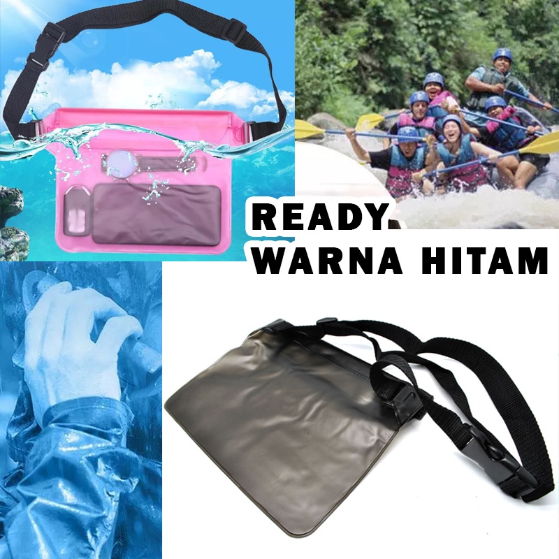 Tas Selempang Pelindung Air Anti Basah Tempat HP Headset Luar Ruangan