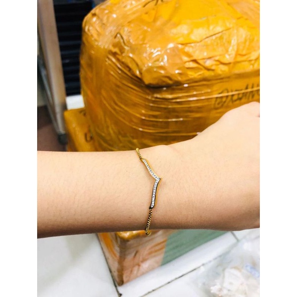 Titanium Gelang Tangan Serut 6922b