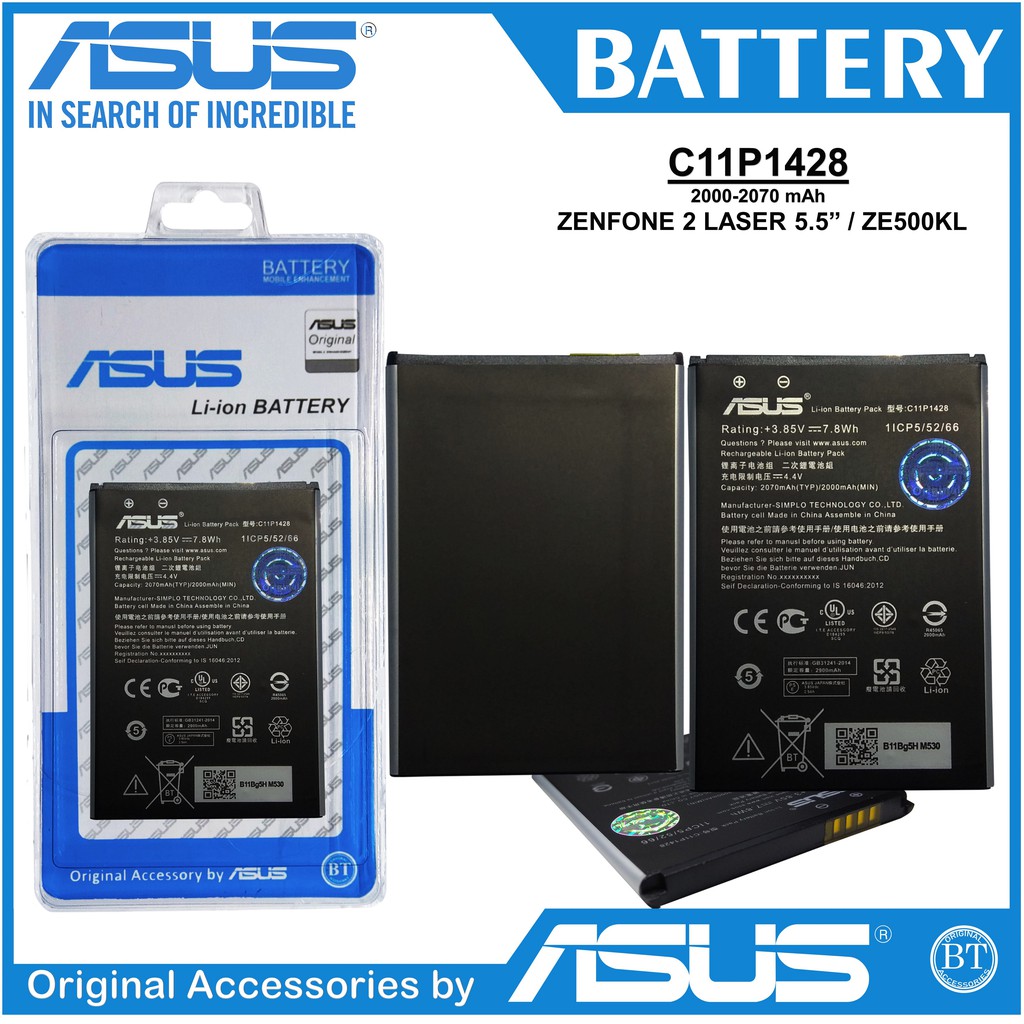 [C11P1428] aterai Asus Zenfone 2 Laser 5 inch Z00RD Z00ED ZE500KG ZE500KL C11P1428 Original OEM Batre Batrai Battery