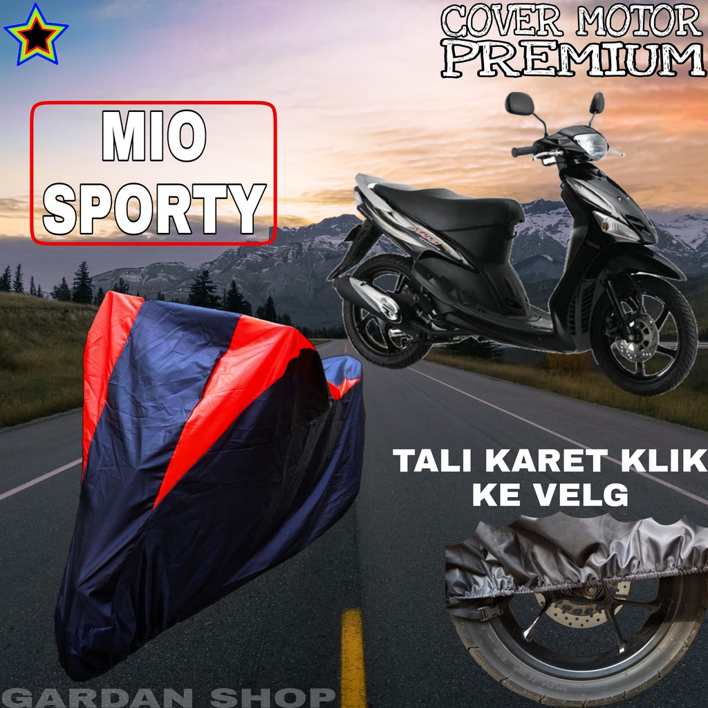 Sarung Motor MIO SPORTY Hitam MERAH Body Cover Penutup Pelindung Motor Mio Sporty PREMIUM