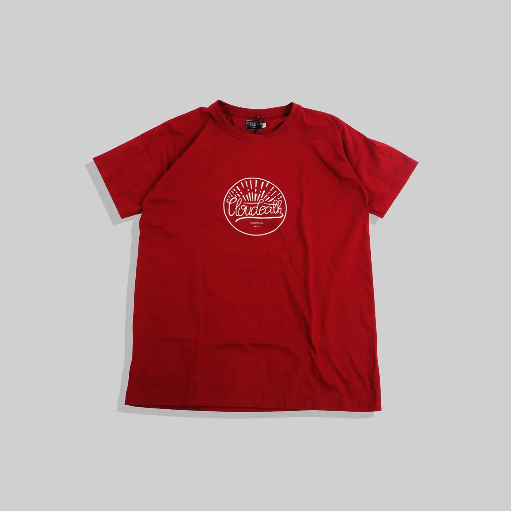 Kaos Pria Merah Maroon Bercak Company Cloudeath