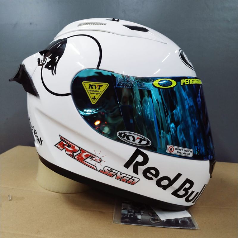 helm full face kyt rc seven paket ganteng kyt rc7 Paket Ganteng-Futih full