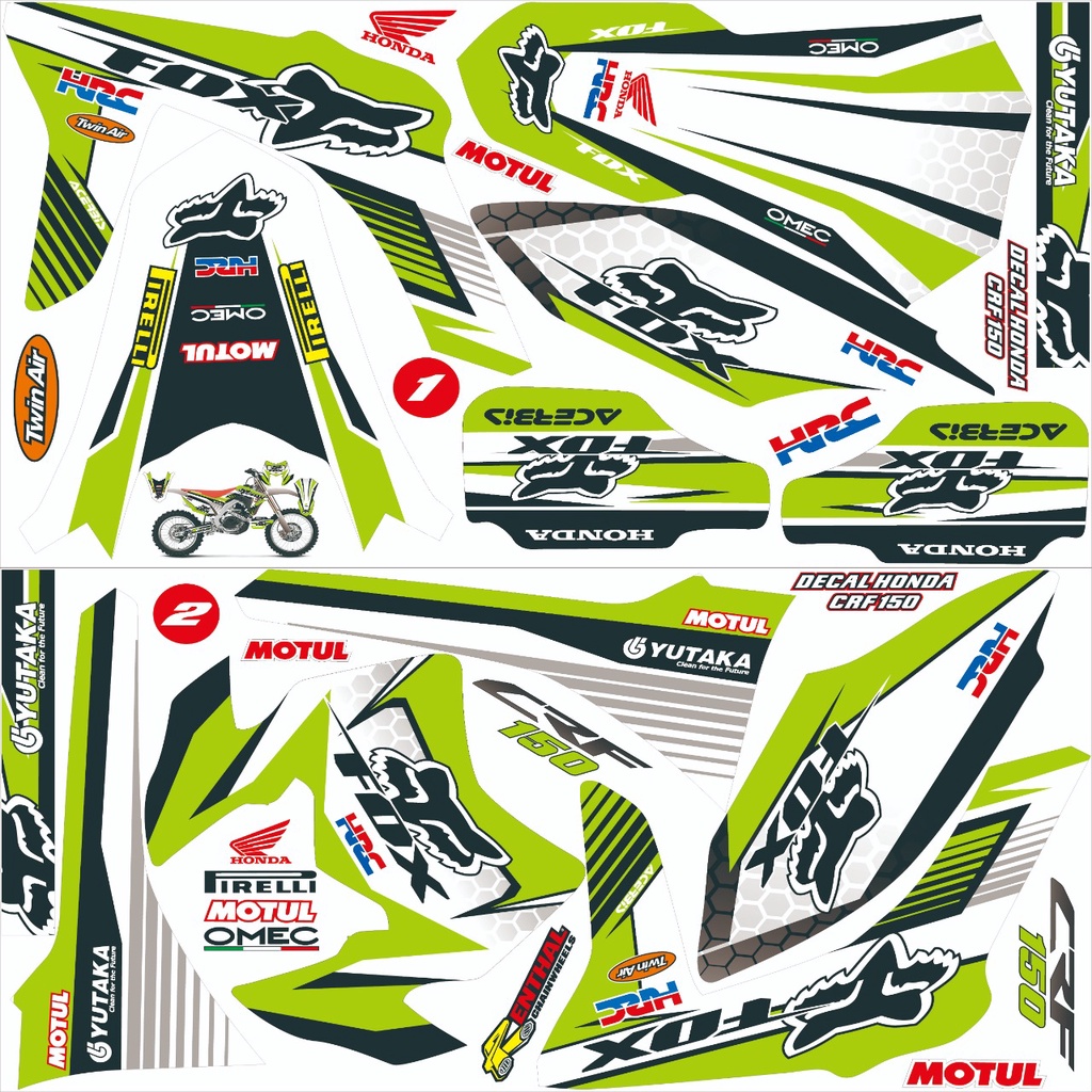 STRIPING DECAL MOTOR HONDA CRF