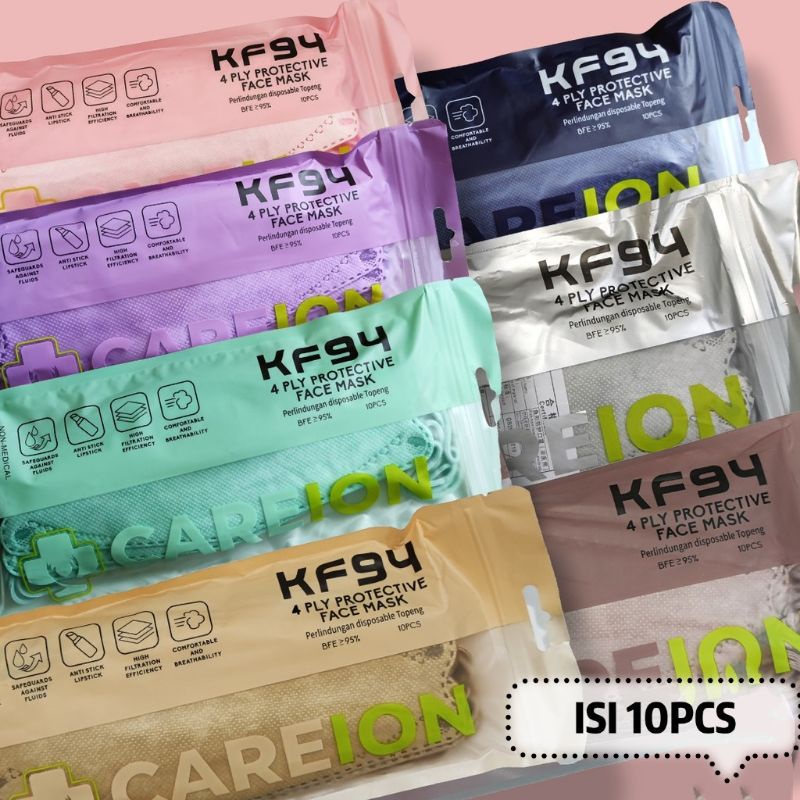 CAREION MASK KF94 4PLY masker kf94 izin kemenkes isi 10pcs