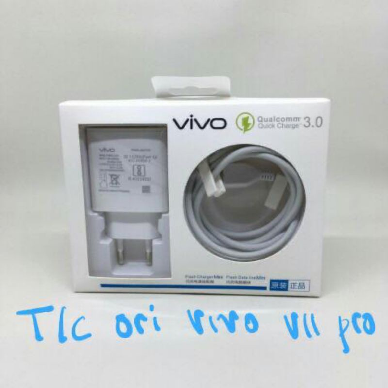 Charger VIVO V11 PRO Original 100% Dual Engine Fast Charging Qualcomm QC 3.0