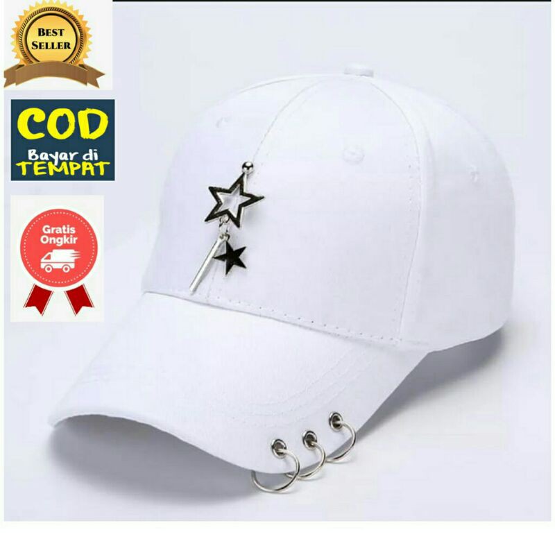 Topi Baseball Ring Korea Topi Wanita Ring Bintang Korea Fashion