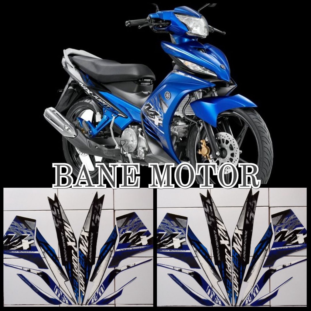 stiker Jupiter MX new 135 hitam biru - striping Yamaha Jupiter MX 135 2014