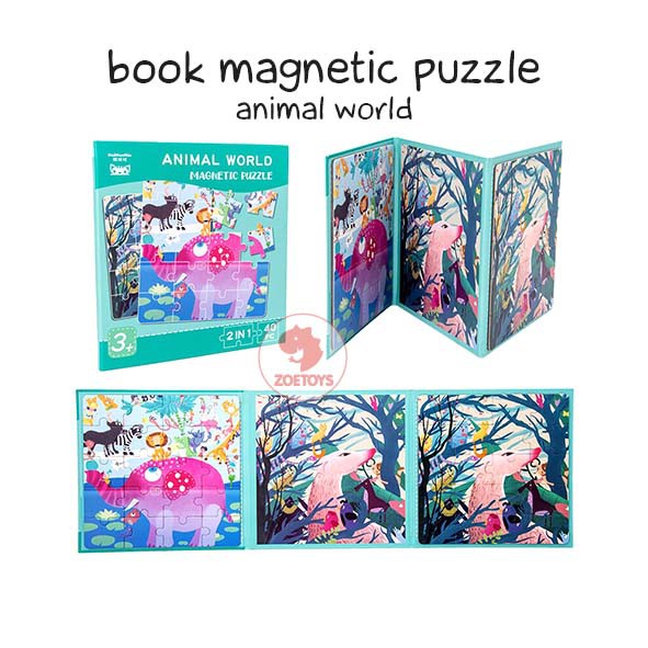 Zoetoys Book Magnetic Puzzle | Puzzle Buku Magnet 2 in 1 Disney Princess | Mainan Edukasi Anak