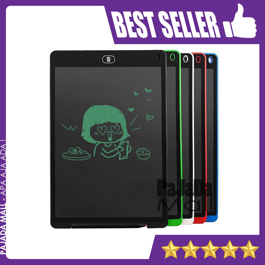 Papan Gambar Digital Monochrome LCD Tablet 12 Inch