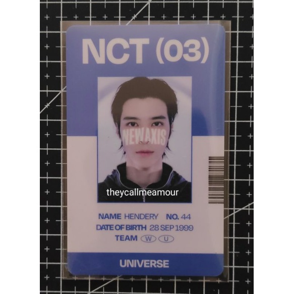 ID Card Universe Hendery Wayv MD Merchandise NCT 2021