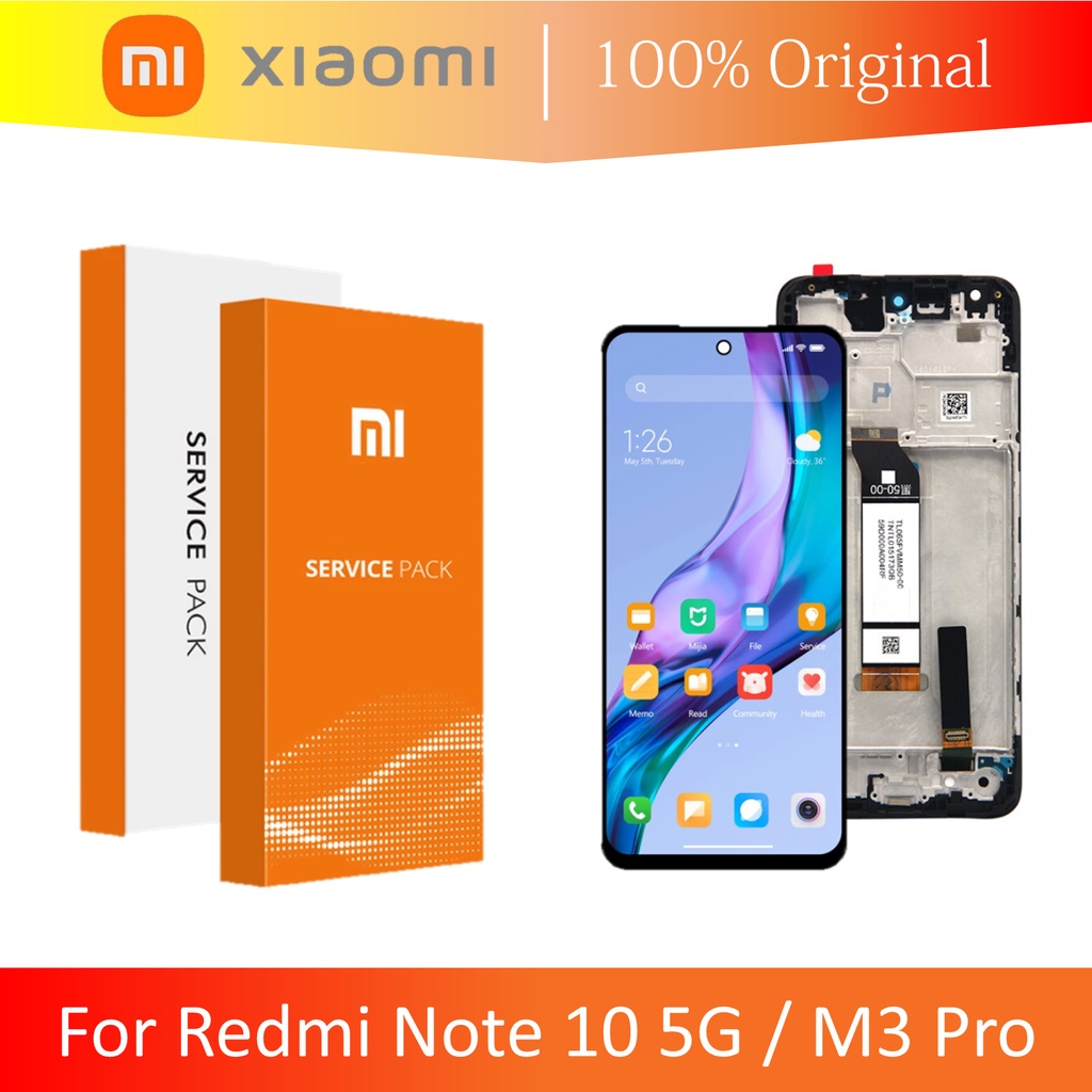 [ CHECK.ID ] LCD + FRAME XIAOMI REDMI NOTE 10 5G / POCO M3 PRO 5G ORIGINAL SERVICE PRODUCT