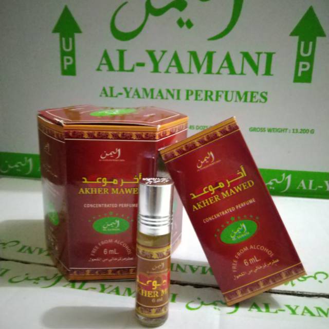 Parfum al yamani 6 ml aroma: Aher mawed non alkohol/1 pcs