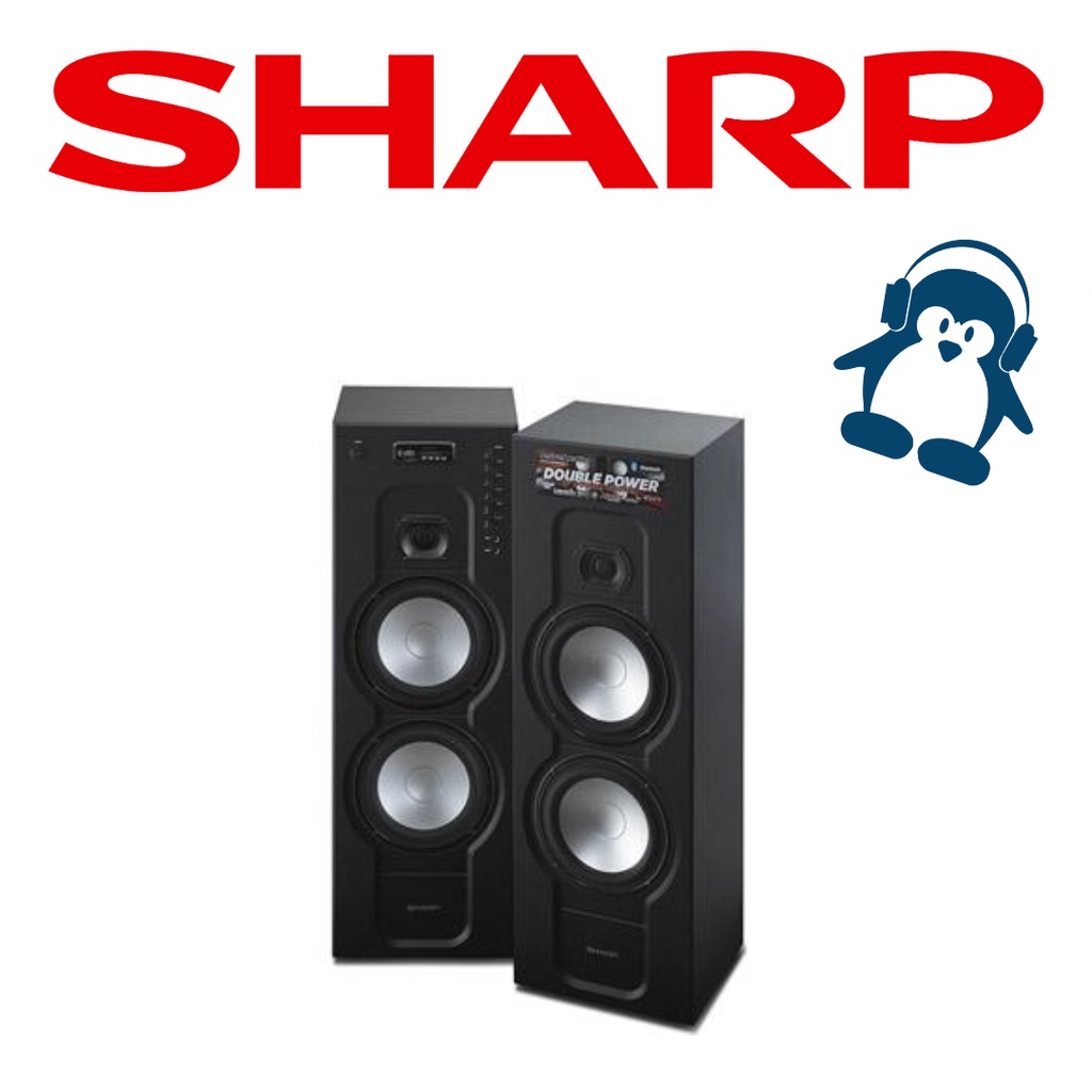 SHARP CBOX-RB988UBL | Active Speaker Carbon Texture Design