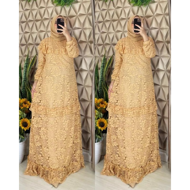 TERBARU GAMIS BURKAT KATUN KOREA / tampil lebih cantik / bahan lembut / gamis muslim kekinian / gami