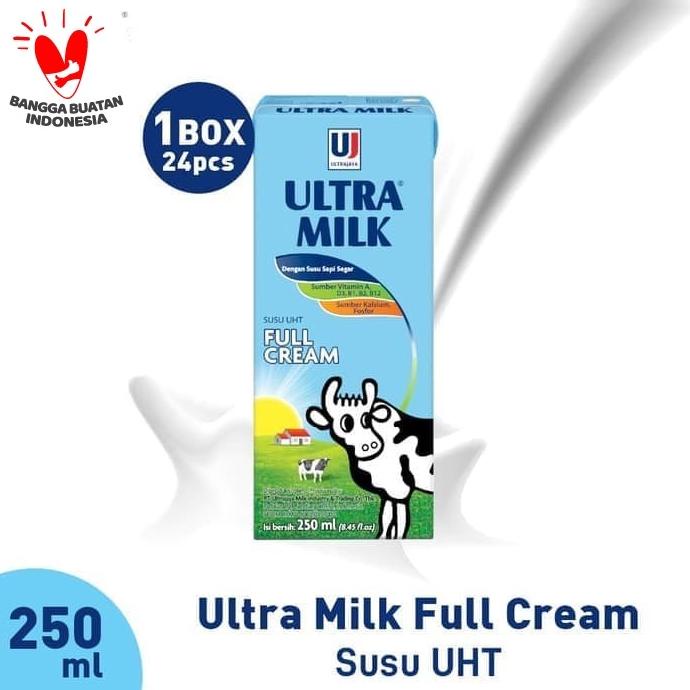 

BAYAR DITEMPAT Susu Ultra Full Cream 250 ML X 24 PSC