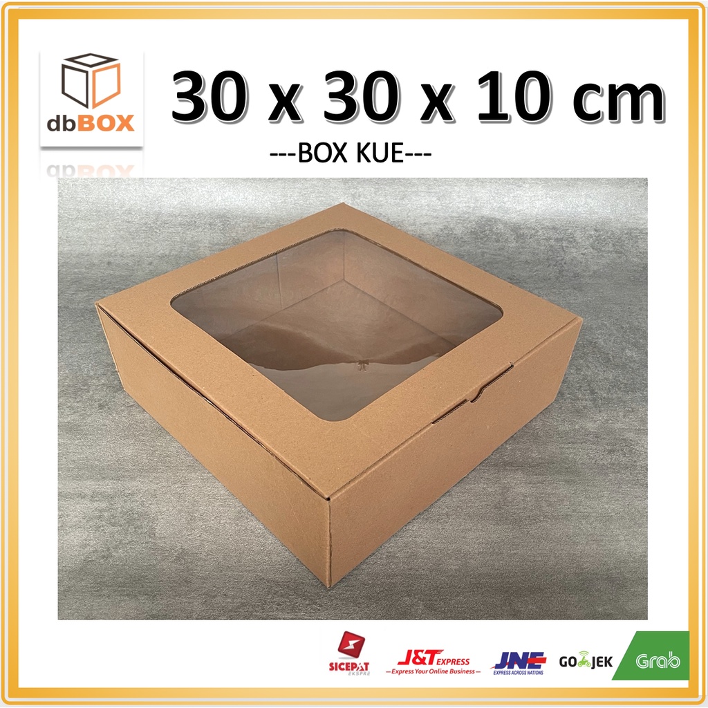 

BOX MIKA 30x30x10 cm kardus die cut, untuk kue hampers gift box MIKA box kue