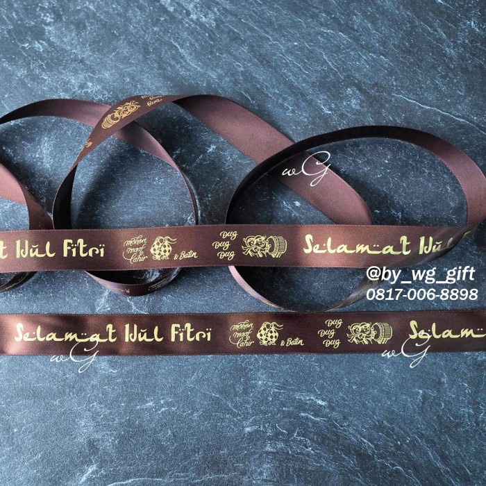 

Pita Idul Fitri - Satin - Coklat; Lebar 2.5 cm; Panjang 20 yard