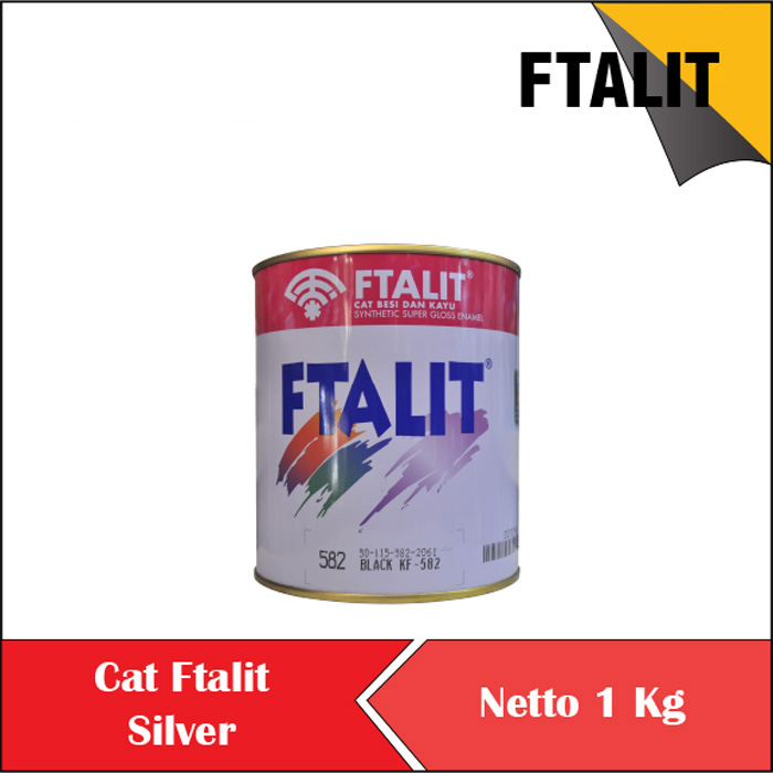 CAT FTALIT KANSAI PAINT CAT MINYAK BESI KAYU 1 KG WARNA SILVER