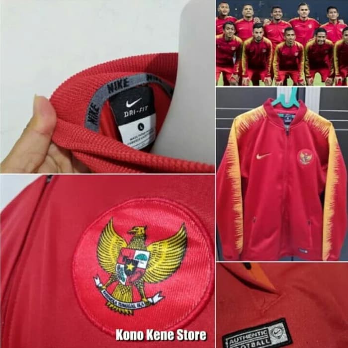 NJSTO670 JAKET BOLA JERSEY TIMNAS INDONESIA RED GRADE ORIGINAL 20192021 NEW