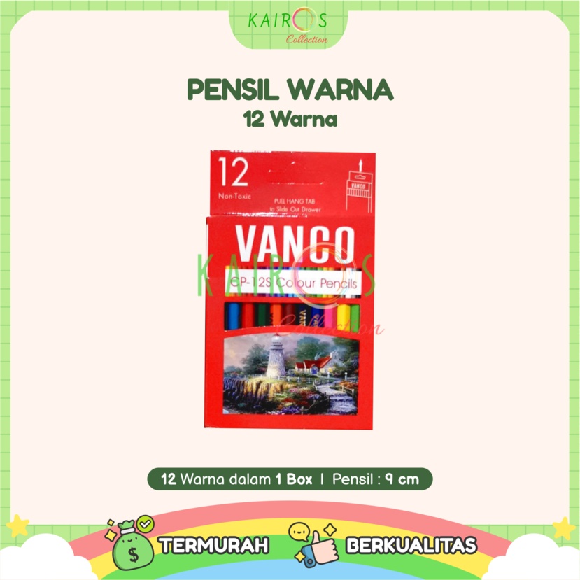 Pensil Warna Pendek Isi 12 Warna