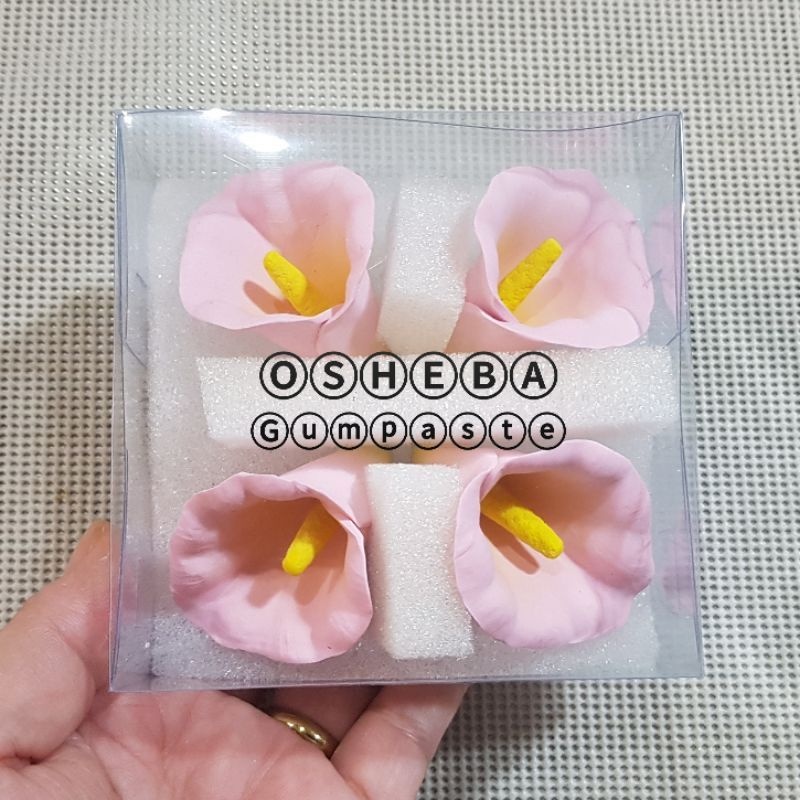 

osheba gumpaste bunga CALLA kecil warna pink