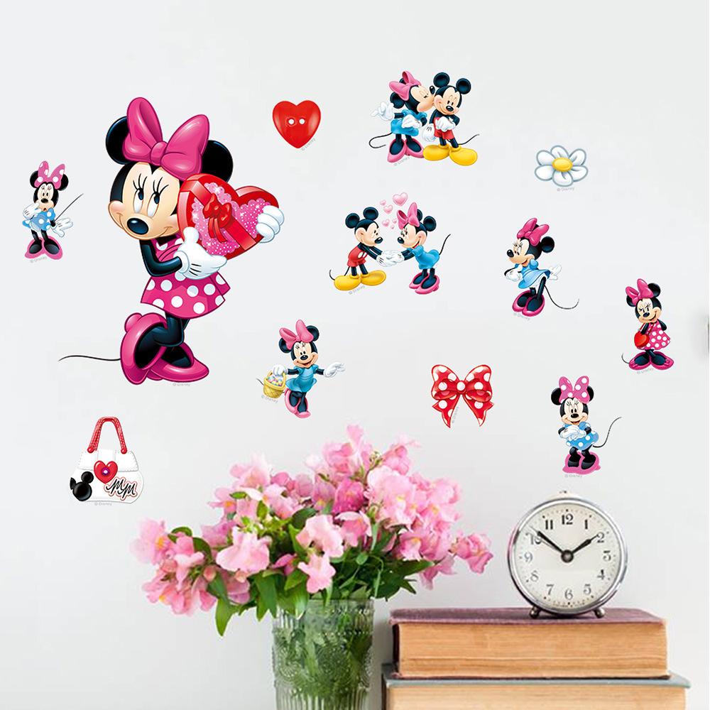 Quinton Stiker DIY Removable Kartun Mickey Minnie