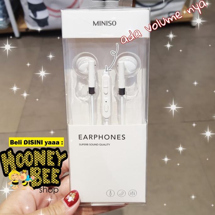 Original Miniso - Fashion Earphone Metallic Hi Fi With Mic Miniso