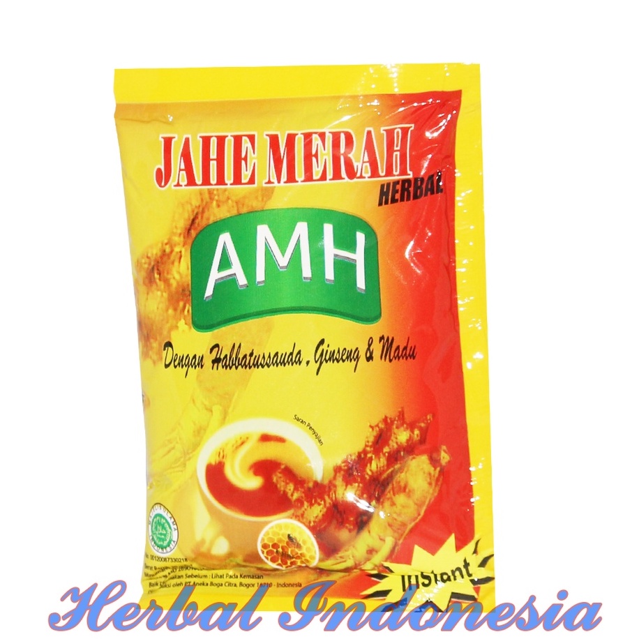 Instan Jahe Merah AMH Amanah Super (+ Habbatussauda, ginseng dan madu)