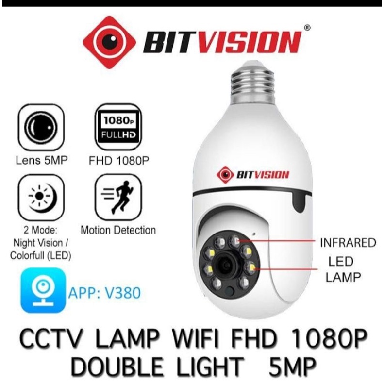 IP CAMERA CCTV WIFI OUTDOOR WIRELESS SPEED DOME PTZ LAMPU PANORAMIC CAMERA CCTV V380 1080p  TANPA ME