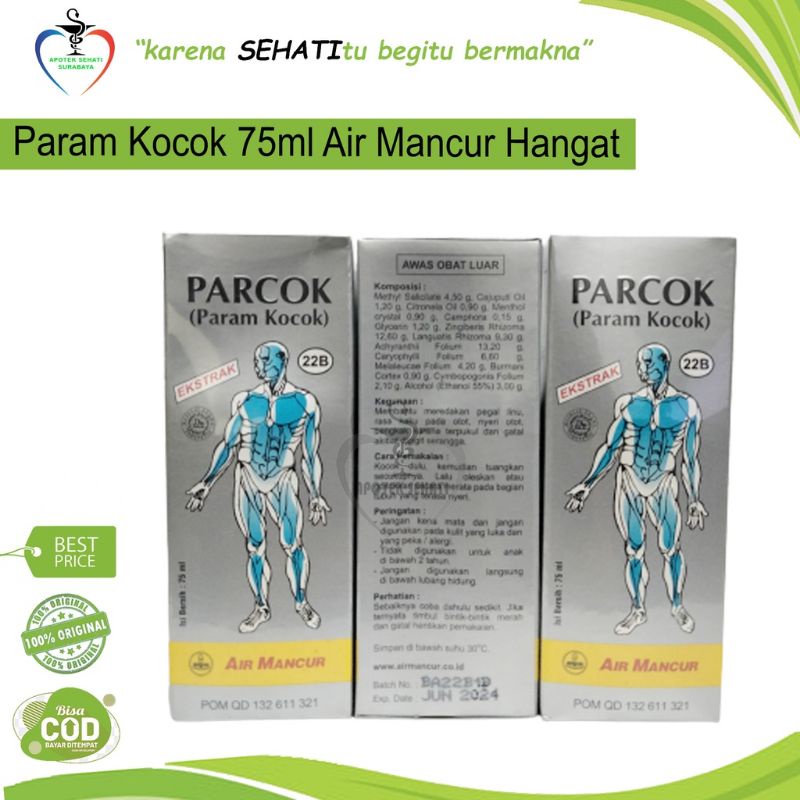 parcok, parem kocok air mancur. minyak gosok