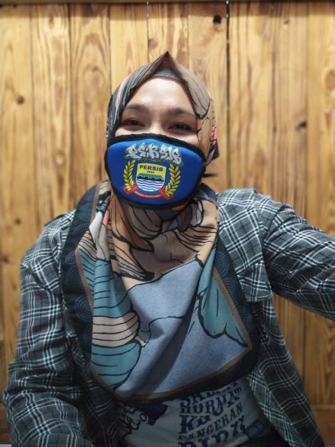 Masker mulut Persib karakter murah pria wanita