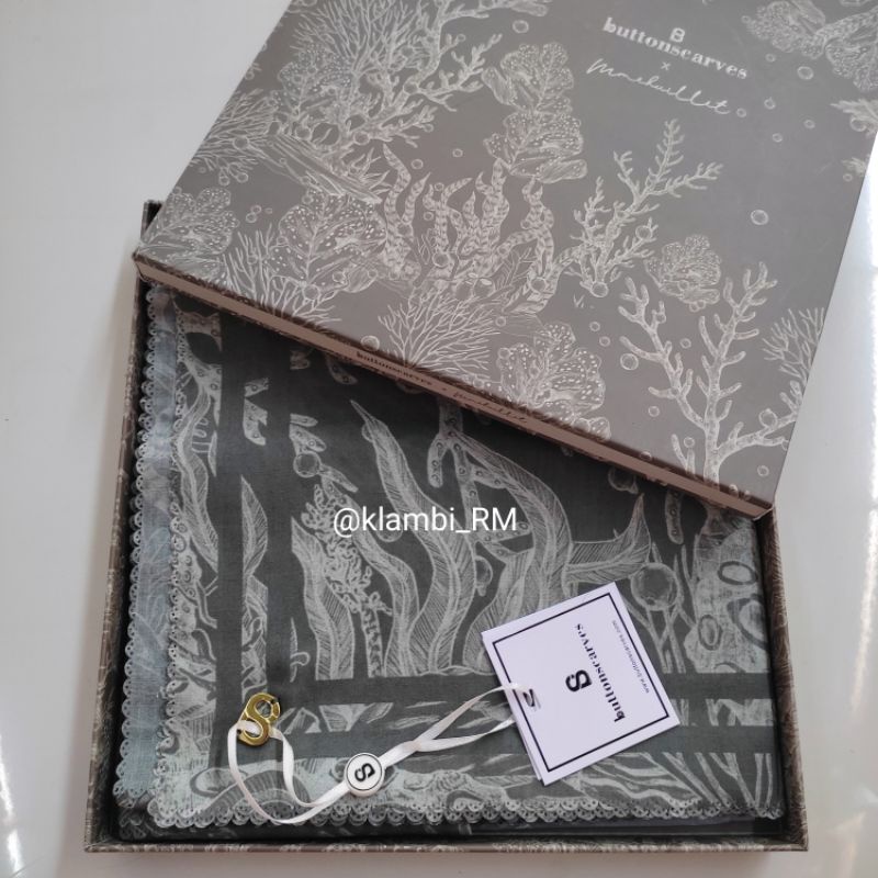 NEW EL MAR MINORCA STORM BUTTONSCARVES X MMEHUILLET