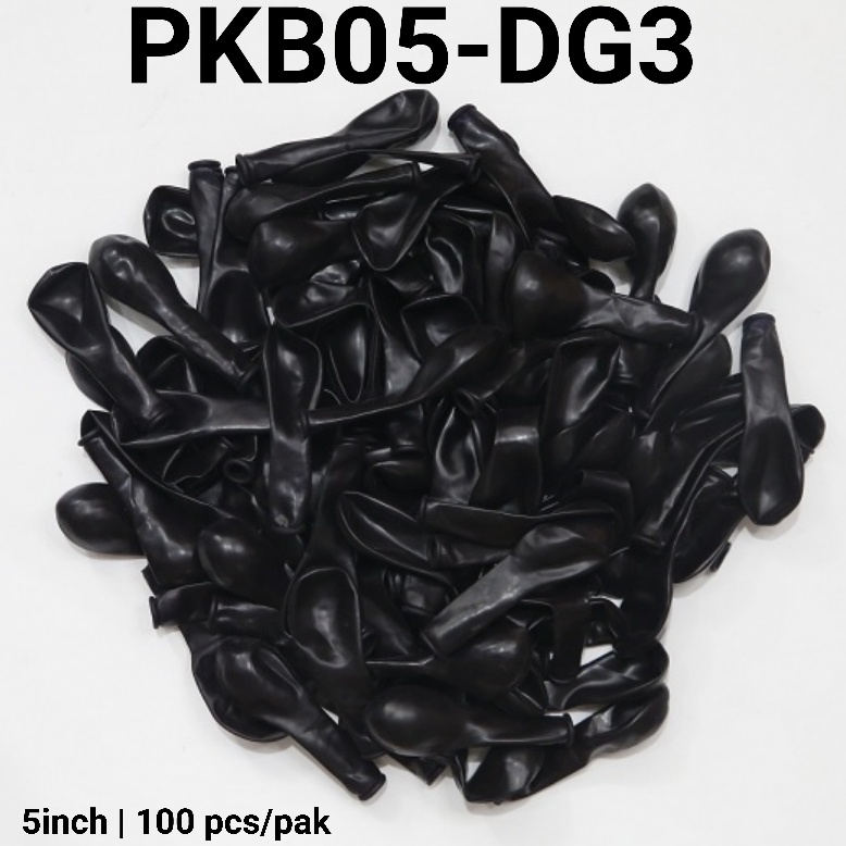 PKB05-DG3 Balon latex 5 inch 1 pak 100 doff tebal biru tua gelap (Balon Latex Bulat Doff) papaya bal
