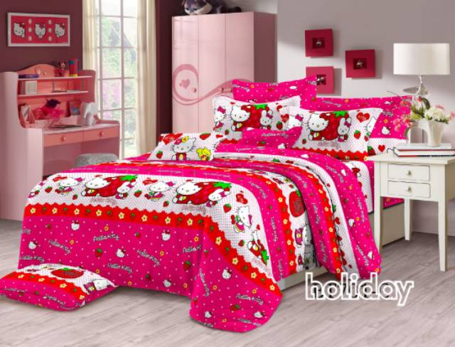  Sprei  katun halus sprei  karakter 180x200 Shopee Indonesia