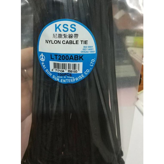 

✮ kabel TIES KSS 20 cm LT200ABK 200 x 3.6 mm Tali pengikat ♝