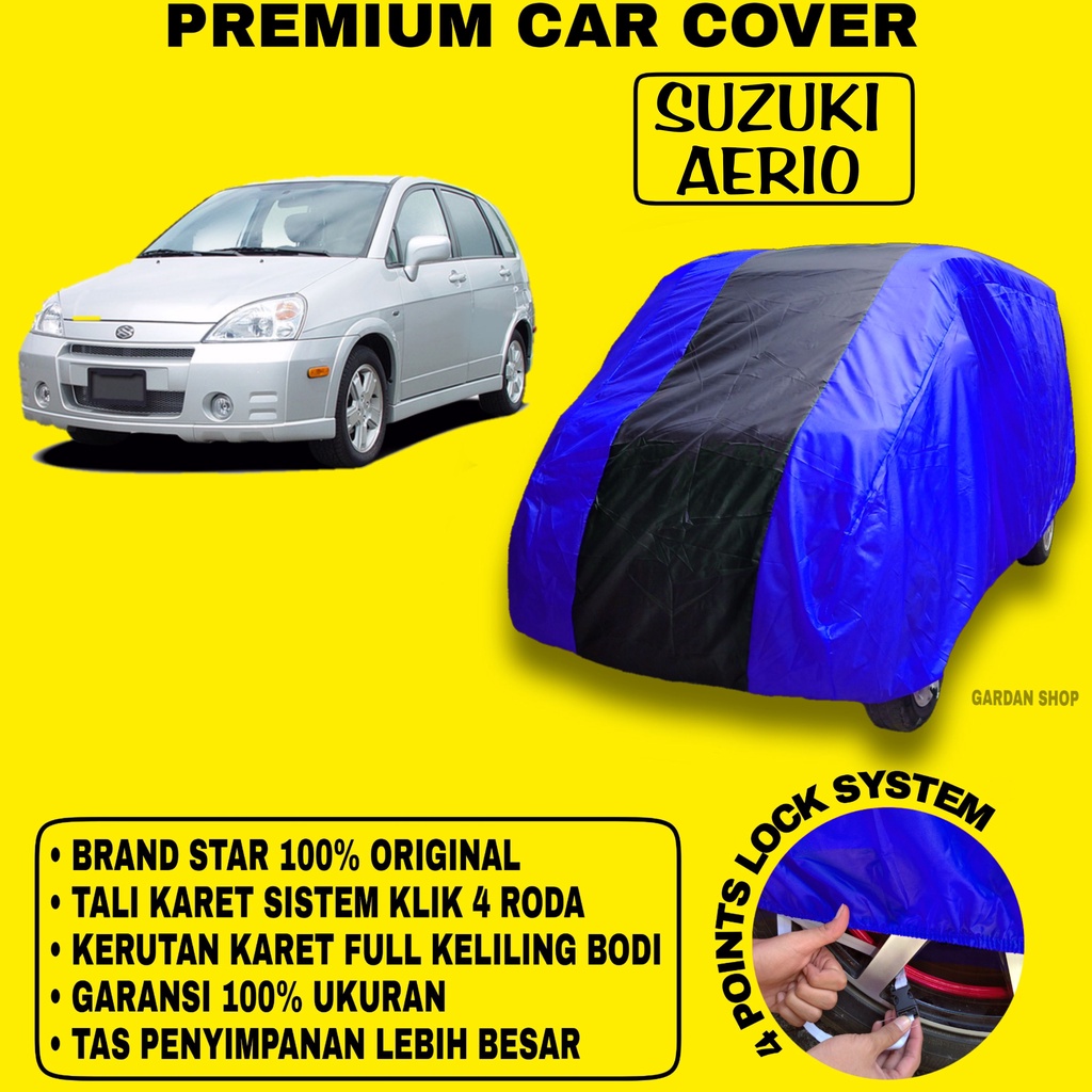 Body Cover SUZUKI AERIO BIRU HITAM Penutup Bodi Mobil Suzuki Aerio Waterproof PREMIUM