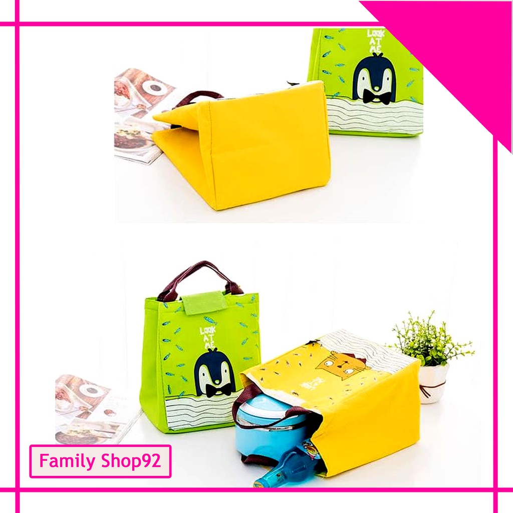 FS D3D Lunch Bag Kotak Bekal Tas Bekal Lunch Box Penahan Panas Dingin Tempat Makanan Tupperware Unik