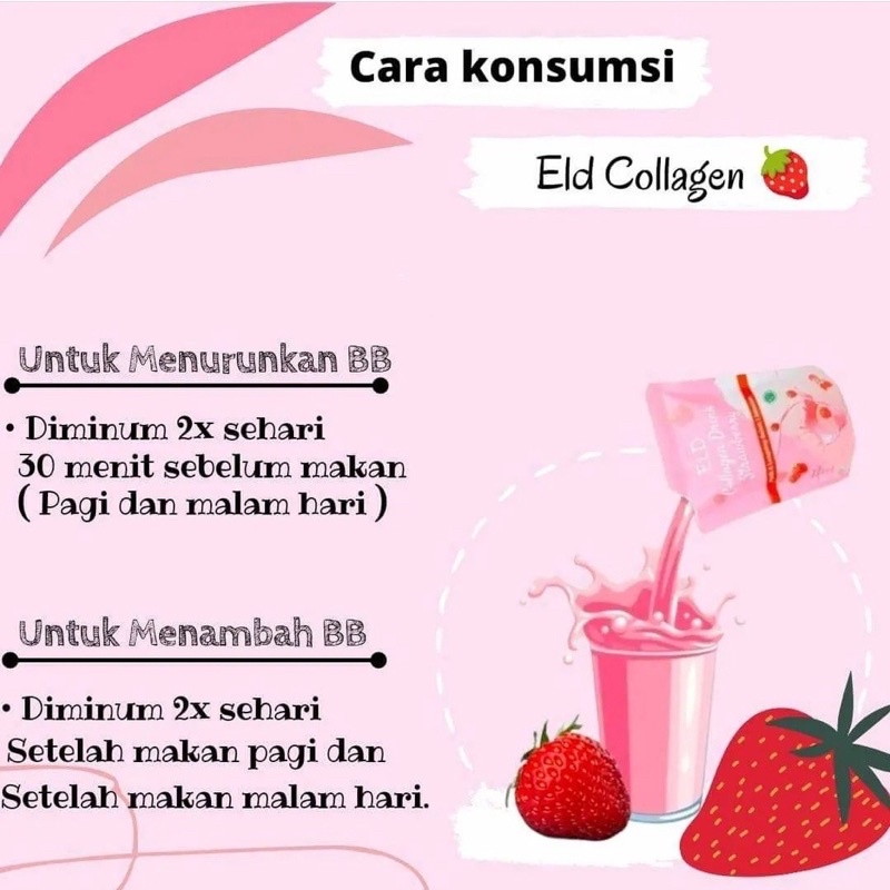 Eld Collagen Drink Pemutih Badan dan Pelangsing Badan